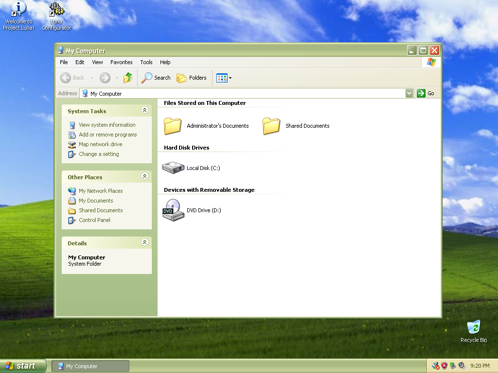 Screenshot of explorer with the sidebar enabled